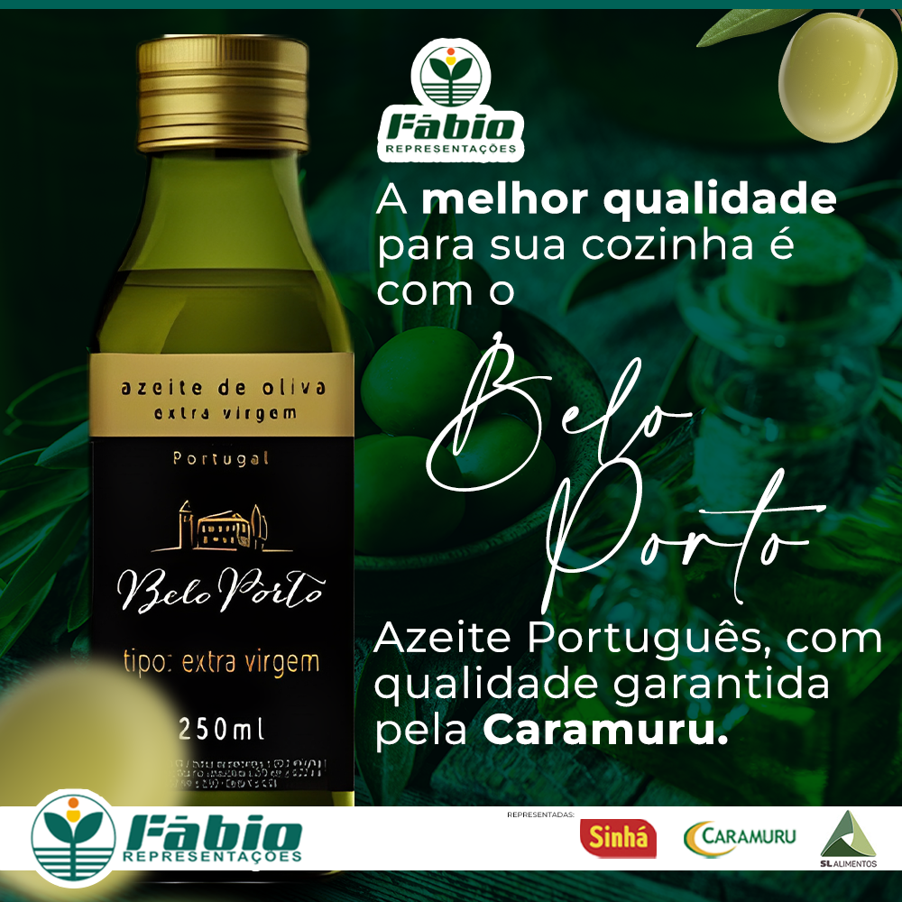 A garantia de qualidade Caramuru, aliada ao sabor irresistível do Belo Porto, faz desse azeite uma e