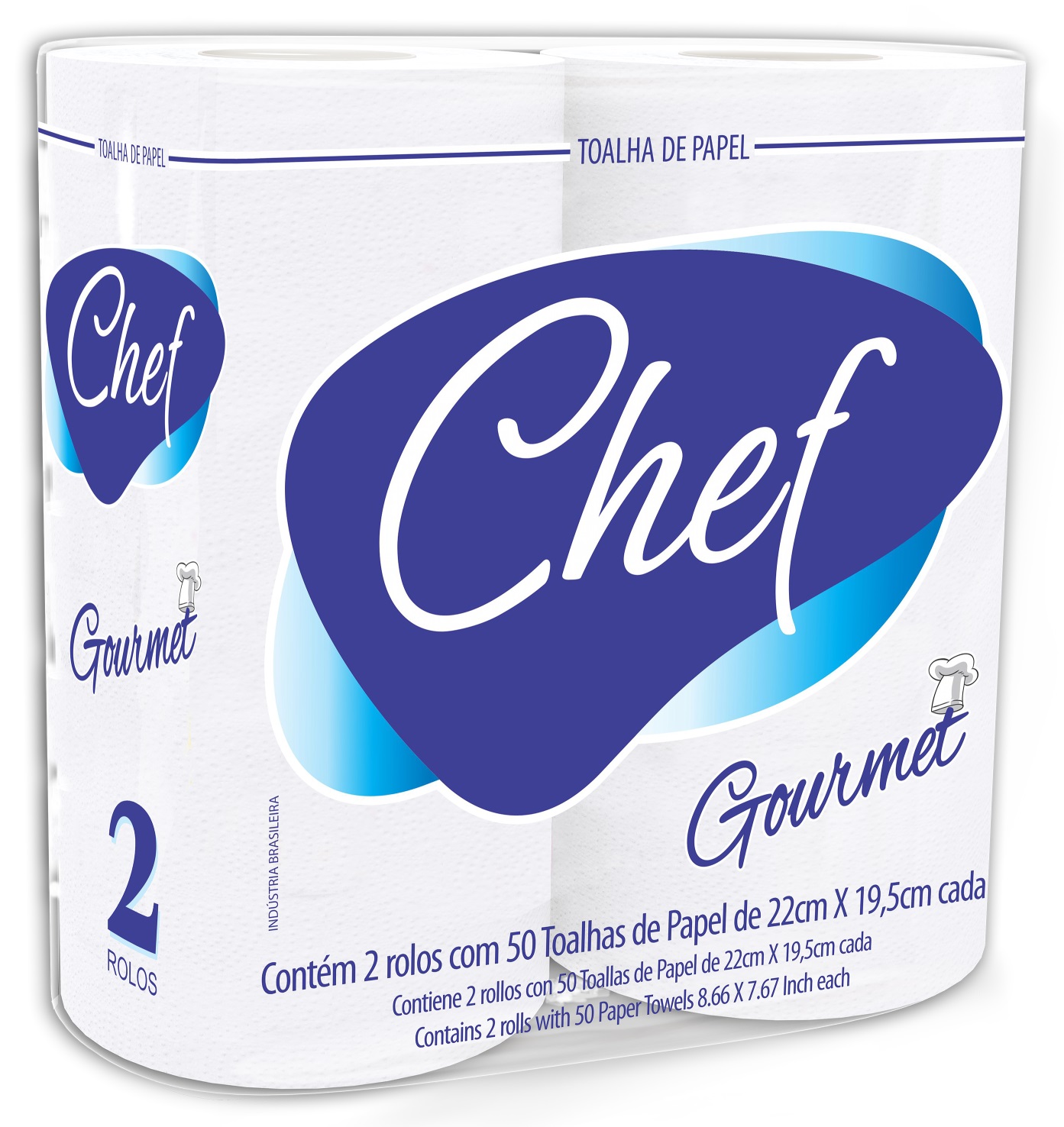 Toalha de papel, CHEF GOURMET 100% celulose virgem.
