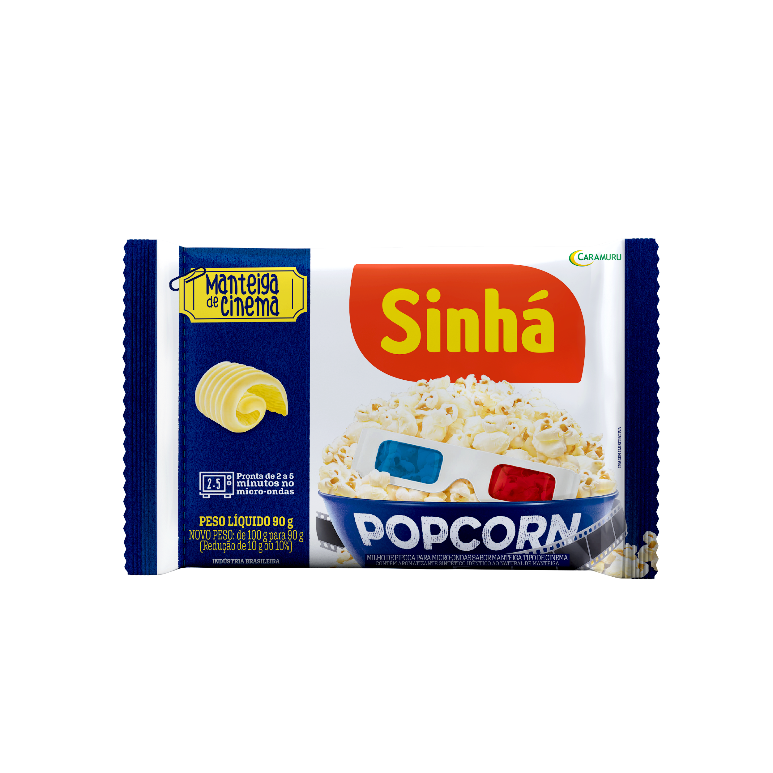 Pipoca Micro-ondas Popcorn Manteiga de Cinema Sinhá